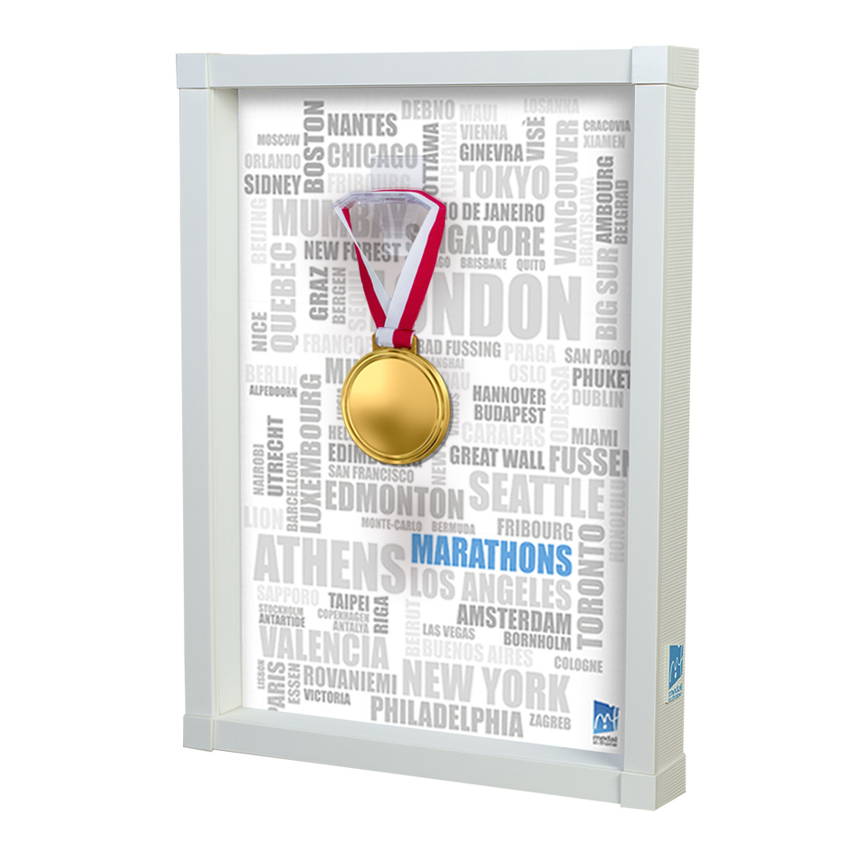 medalinframe white marathon cities b